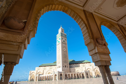 Tablou pe pânză Hassan II mosque in Casablanca, Morocco