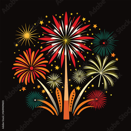 fireworks vector
