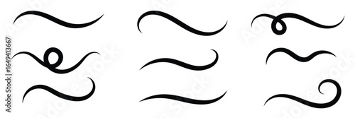 Obraz na płótnie Set of Swoosh vector