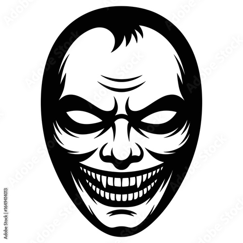 Halloween joker mask illustration