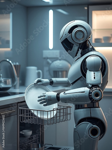 New age maid, artificial intelligent robot helping aid. JPEG, 5.2MB, 12x16in, 3600x4800px, 300p/i