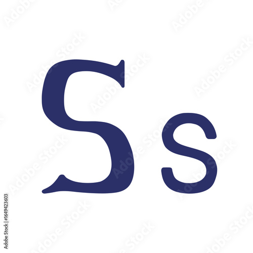 English letter (uppercase and lowercase) isolated on white background