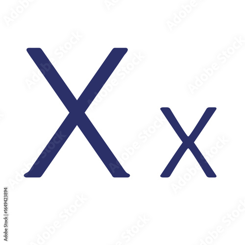 English letter (uppercase and lowercase) isolated on white background