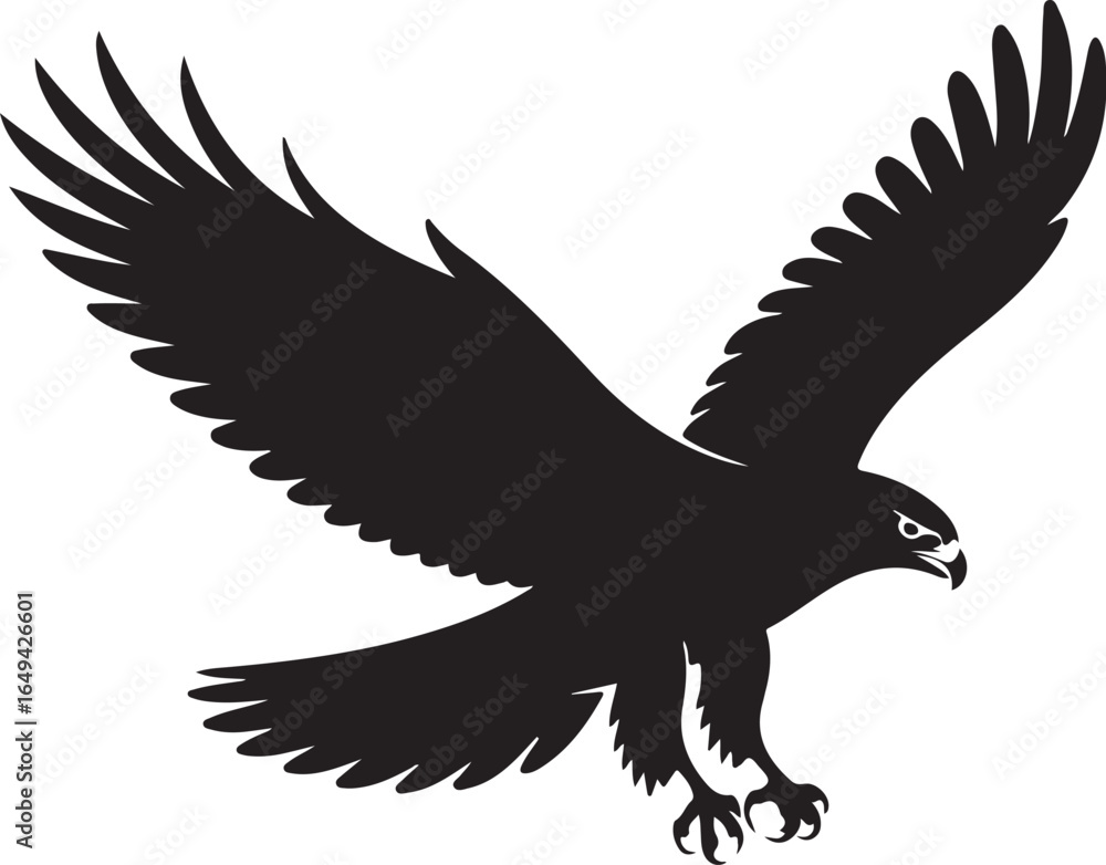 Obraz premium Majestic eagle soaring with powerful wings and sharp talons