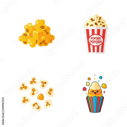 Four pieces of Delicious Popcorn
