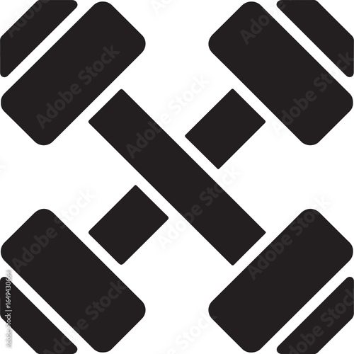 Crossed dumbbells icon for fitness and gym symbol Keywords: dumbbells, weights, fitness, gym, sport