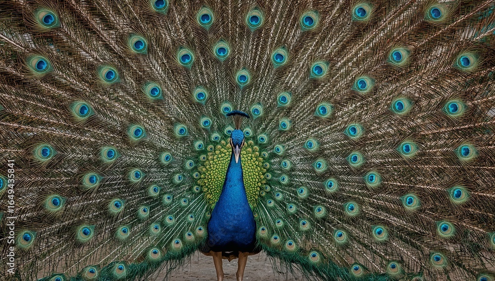 Naklejka premium peacock with feathers