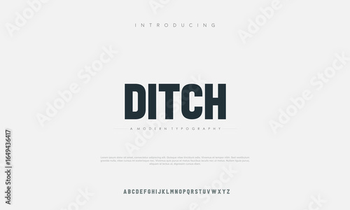 Ditch creative modern stylish calligraphy letter logo design