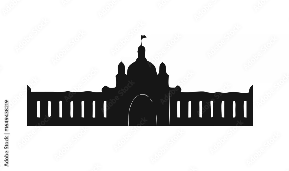 Fototapeta premium Castle, palace silhouette.eps