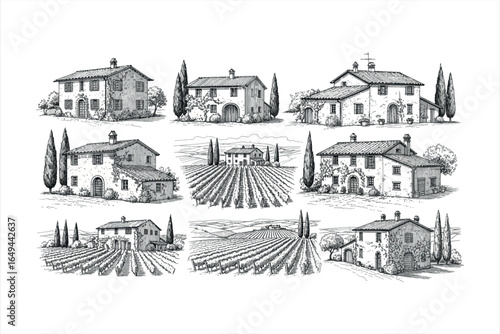 Tuscan Villa Sketches