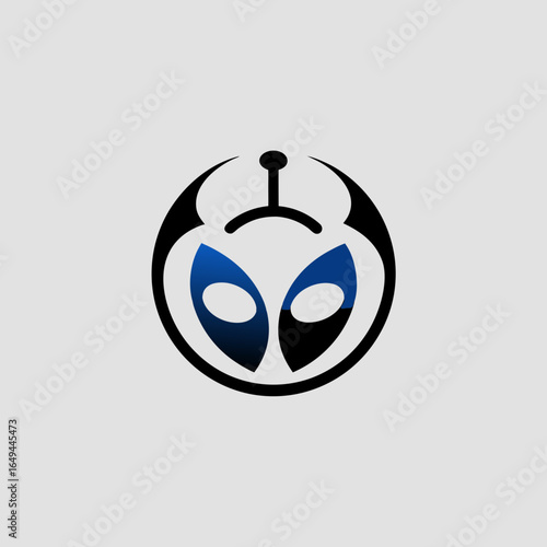 Futuristic Alien, Insect, and Gas Mask Logo