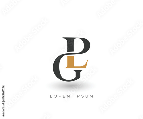 Modern PLG Initial logo design templates 
