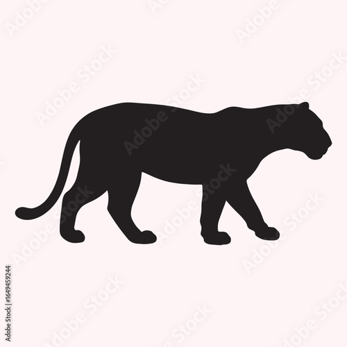 Tiger Illustration – Stylized Black and White Wildlife Predator