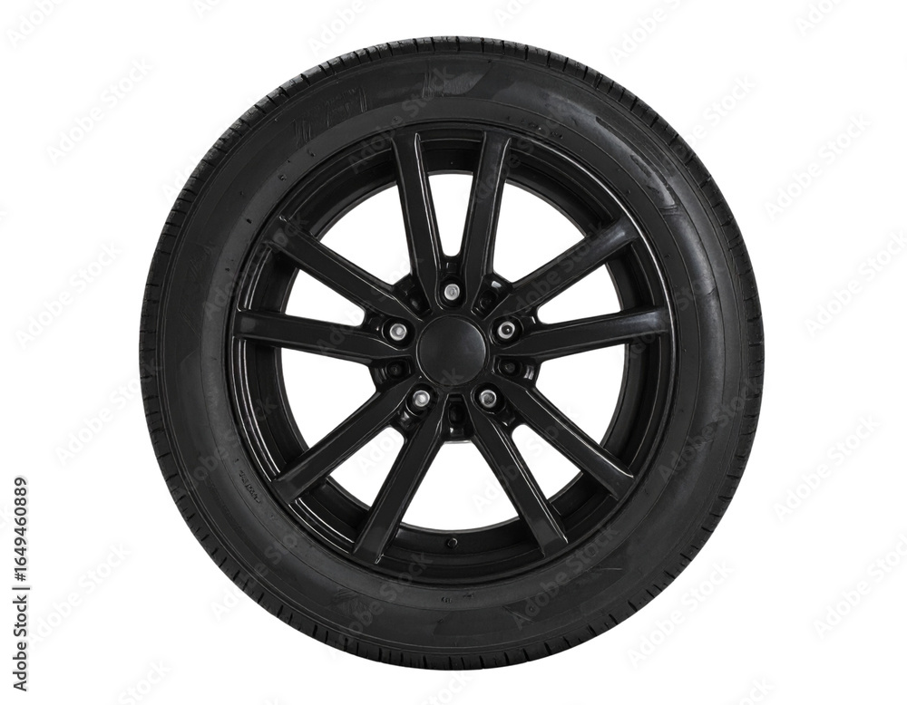 Obraz premium Top-Down View of Tyre with Clear Circular Shape, PNG Transparent Background