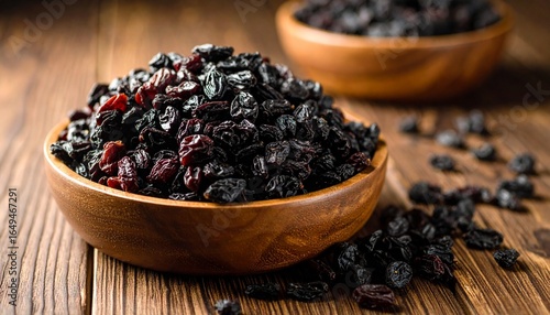 Prunes – Dark dried prunes with wrinkled skin, macro shot