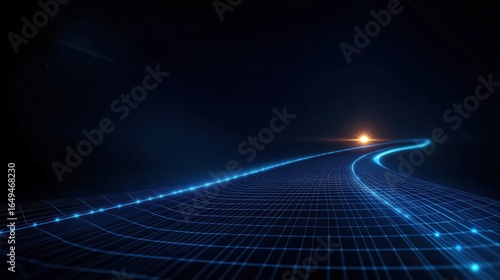 Digital Highway Leading to Light