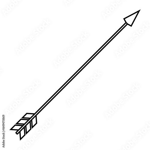 Arrow vector icon. Archery illustration sign. Archer symbol. Bow and arrows logo. Arrow for bow.