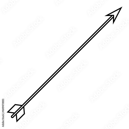 Arrow vector icon. Archery illustration sign. Archer symbol. Bow and arrows logo. Arrow for bow.