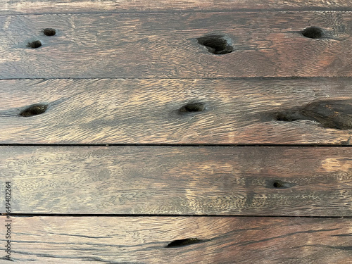 Weathered Wooden Planks with Natural Rustic Texture and Knots