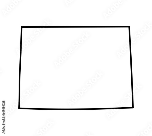 Colorado state map outline