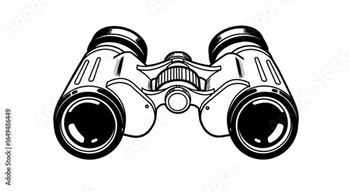 Binoculars isolated on white background