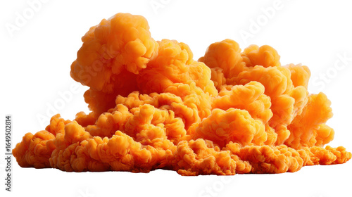 Orange Cloud Explosion: Witness the raw power and artistry of a large orange cloud explosion, a visual symphony of energy and chaos.