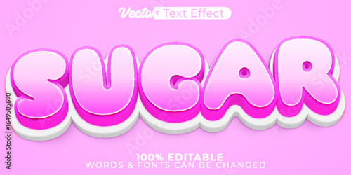  Colorful Sugar Candy Gum Sweet Treat Text Effect Editable Alphabet