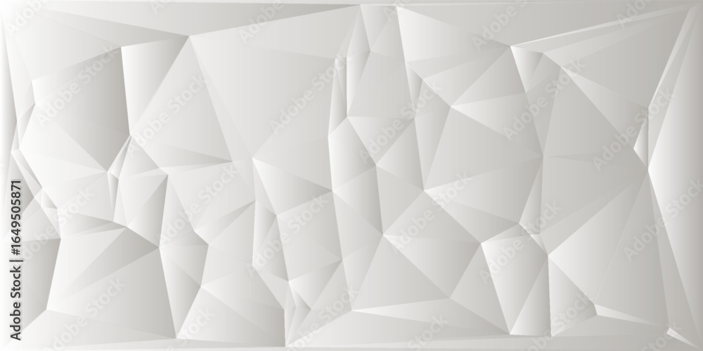 Fototapeta premium White Abstract Low Poly Geometric Background