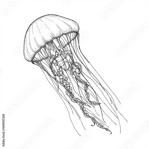 jellyfish on white background