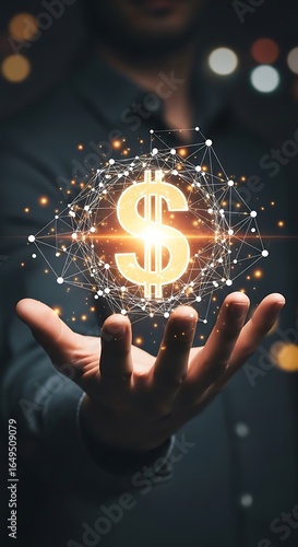 Unlock your financial potential with this modern digital currency network growing in your hand