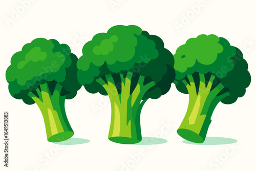 Vibrant green Bok Choy with three heads, crisp leaves, and pale stems, sits on a white background