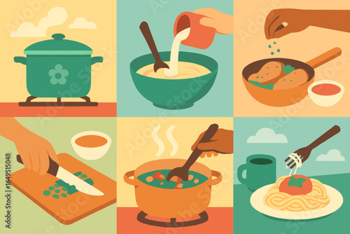 A step-by-step guide to making porridge at home, including components and ingredients for cooking