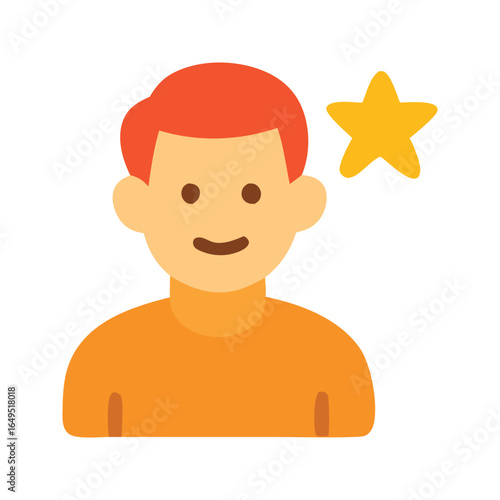 Person wearing a yellow star for a badge or identification, suitable for historical, cultural, or diversity concepts in design projects.