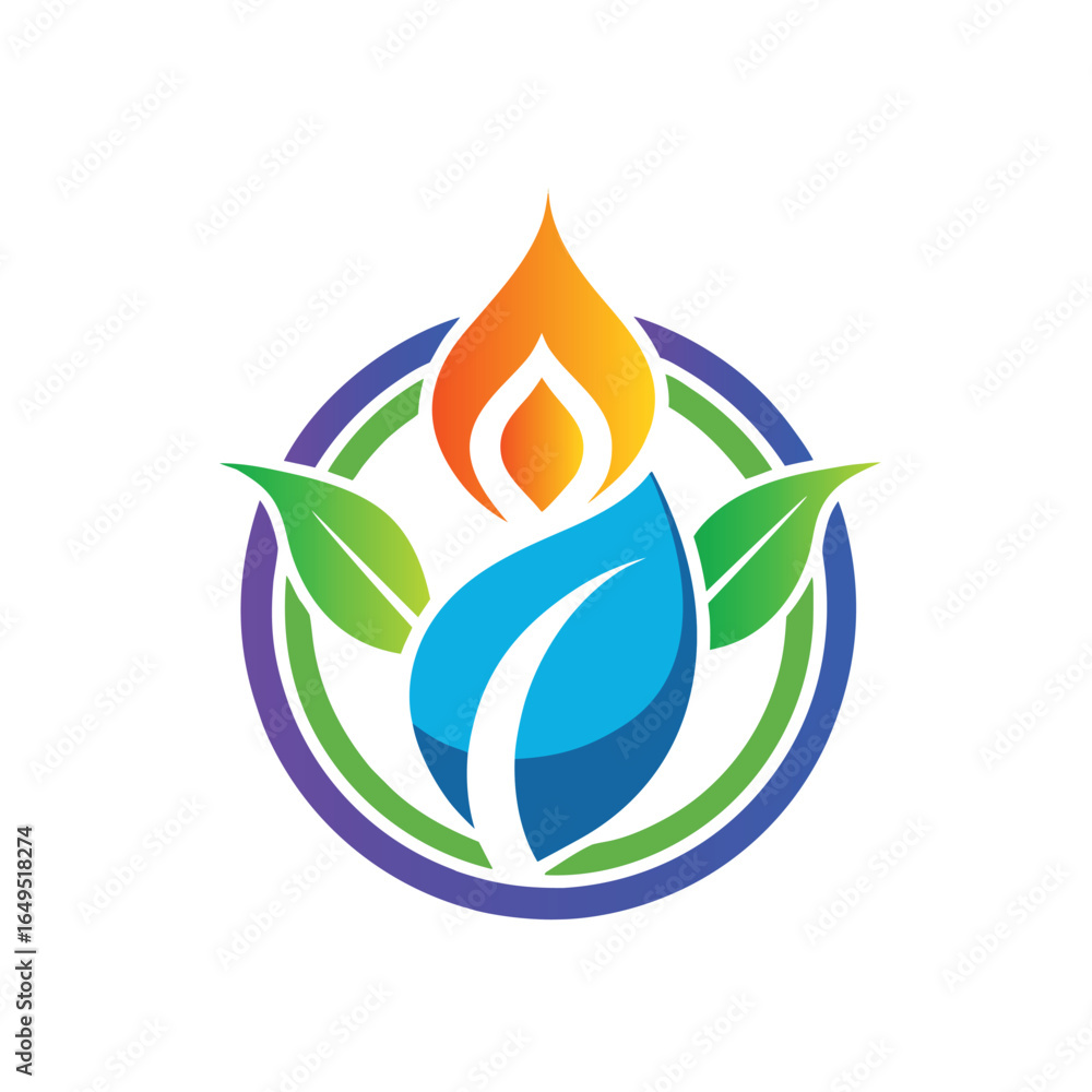 abstract logo design with fire. Modern eco-friendly fire flame combined with a water drop vector logo template on a clean white background. abstract logo design with fire. Modern eco-friendly fire flame combined with a water drop vector logo template on a clean white background.