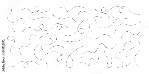 Long squiggle dashed line set