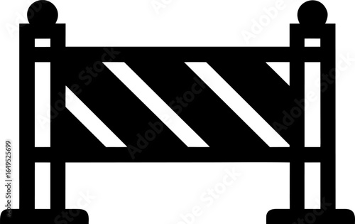 Police or Construction Barricade Silhouette
