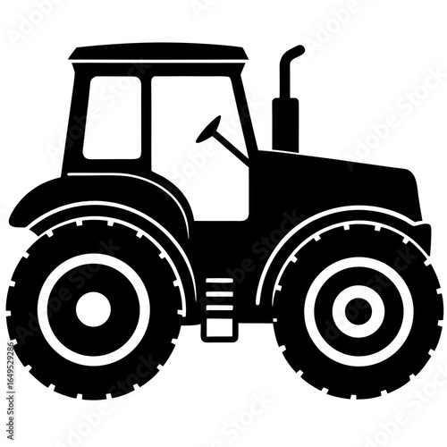 tractor isolated on white
