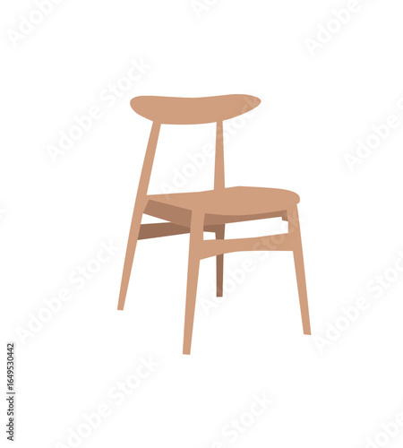 vector illustration of brown chair in furniture industry