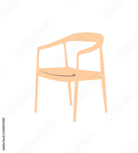 vector illustration of brown chair in furniture industry