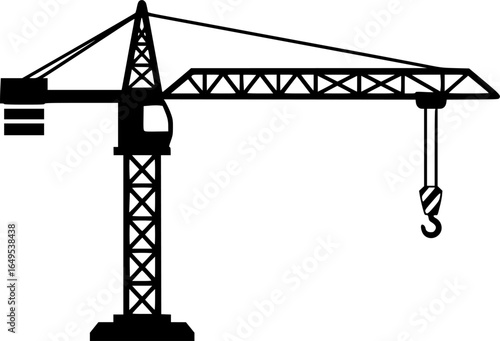 Construction crane icon, simple style
