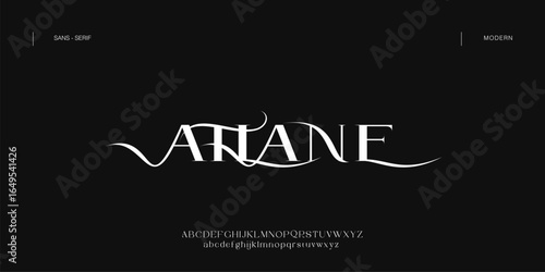 Abstract Fashion font alphabet. Minimal modern urban fonts for logo, brand etc. Typography typeface uppercase lowercase and number. vector illustration