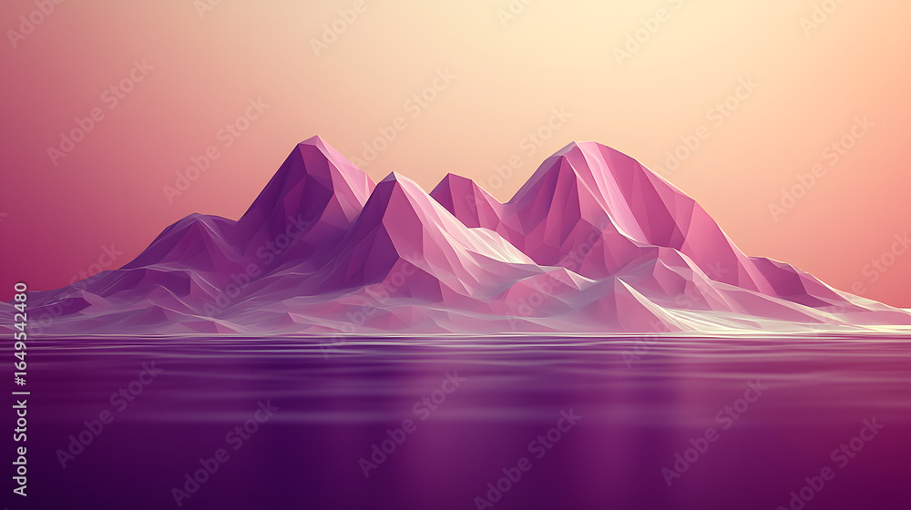 Fototapeta premium Majestic mountain range with peaks covered in snow under a clear blue sky and dramatic clouds