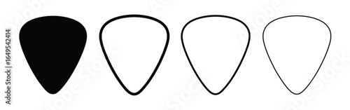 Guitar pick icons set. Guitar pic vector design illustration on white background