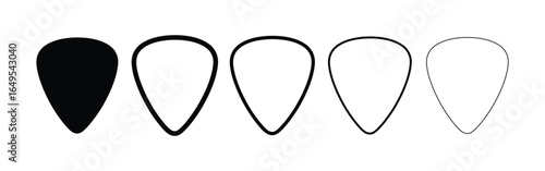 Guitar pick icons set. Guitar pic vector design illustration on white background