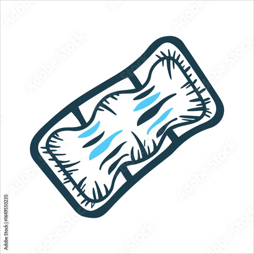 3D Printed Skin Graft Patch Illustration 3D Printed Skin Graft Organic textured patch