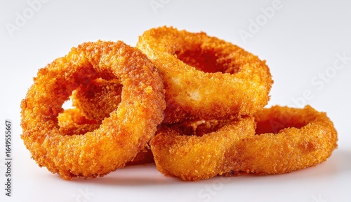 Golden, crispy onion rings, stacked (1)