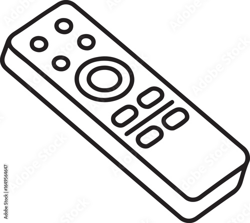 remote control line art, coloring book page line art drawing, vector and illustration