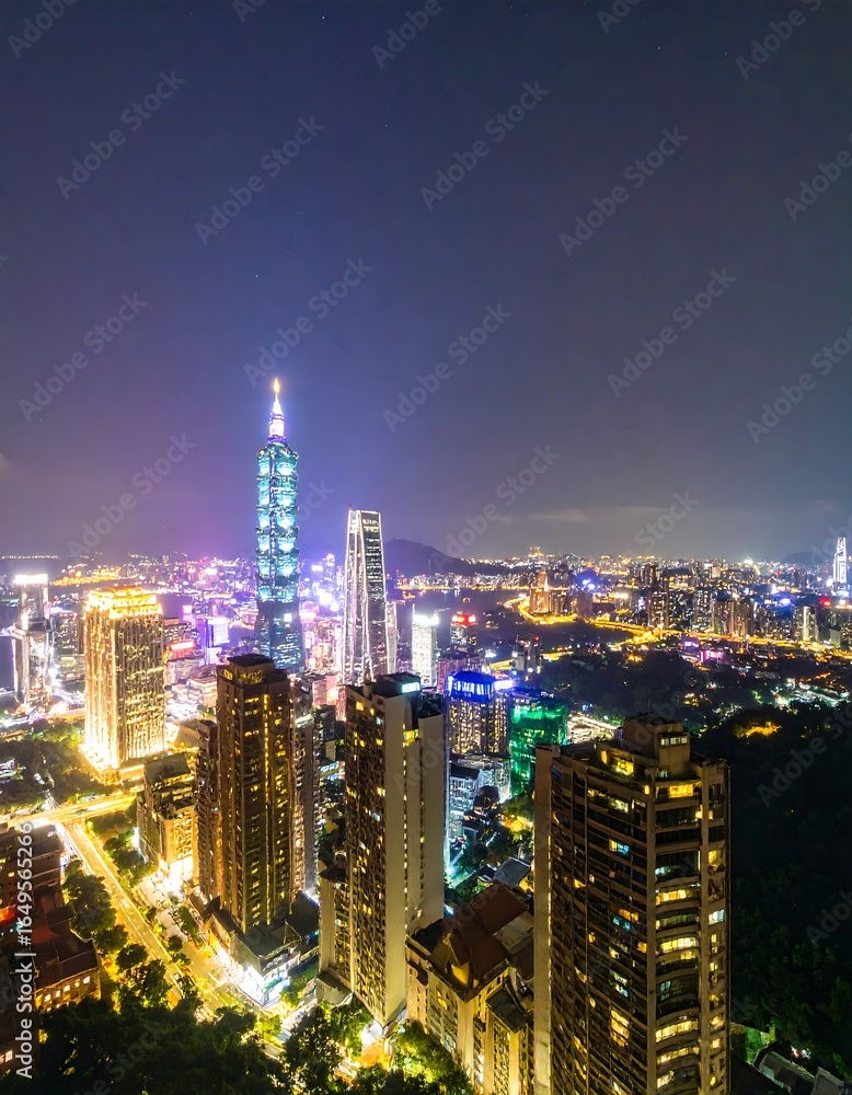 Obraz premium City lights at night (3)