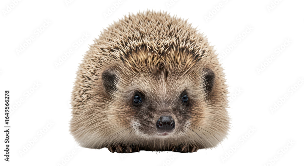 Obraz premium Isolated Hedgehog Facing Camera