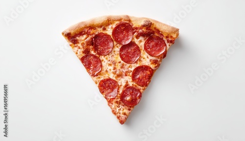 Wallpaper Mural A triangular slice of pepperoni pizza against a white background Torontodigital.ca